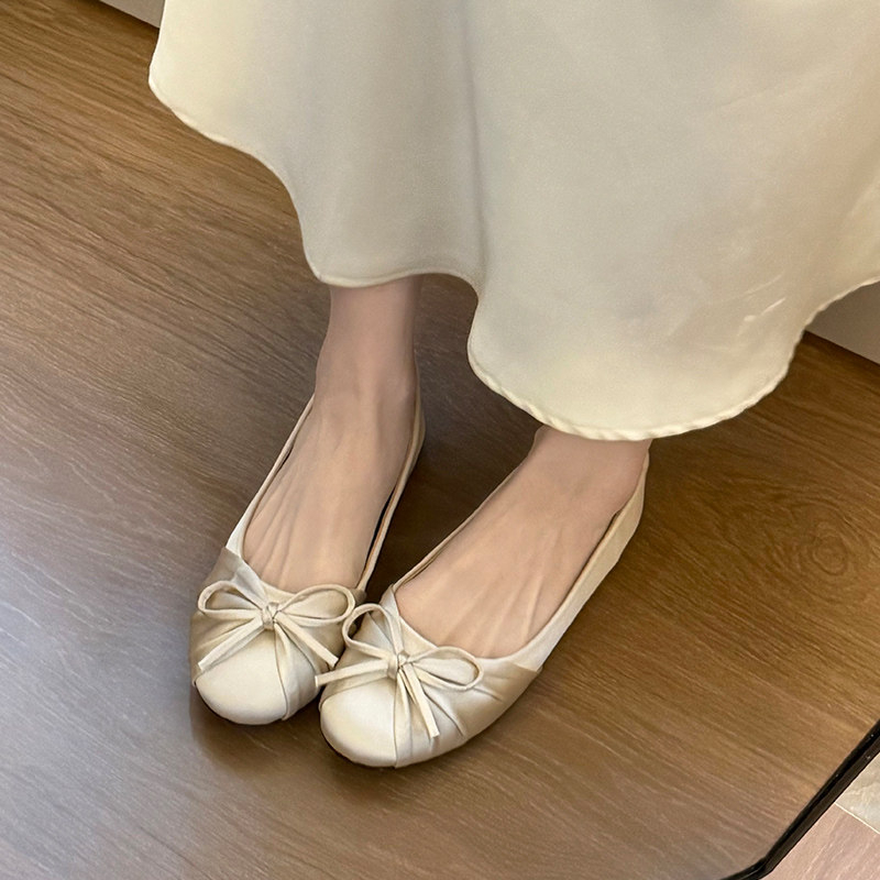 Women'S Shoes And Accessories - 2026년 신상 리본 장식 새틴 얕은