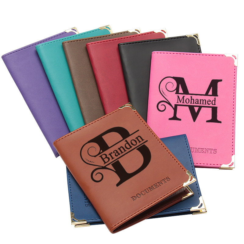 Women Accessories Business Name - 남녀공용 맞춤 이름 여권 케이스 -
