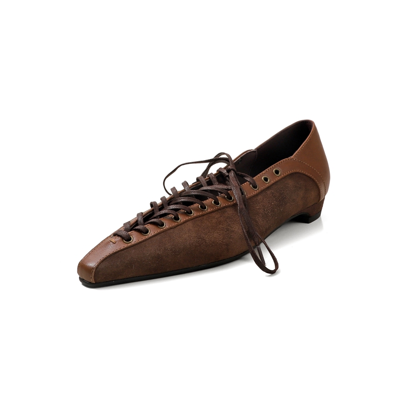 여성용 새 봄 가을 가죽 뾰족코 레이스업 편안한 낮은  - Women'S Shoes And Accessories 리뷰 및 가격