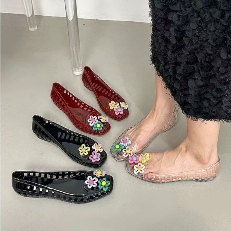 속이 빈 귀여운 도파민 슈즈 시크 핸드메이드 플라워 젤 - Women'S Shoes And Accessories 리뷰 및 가격
