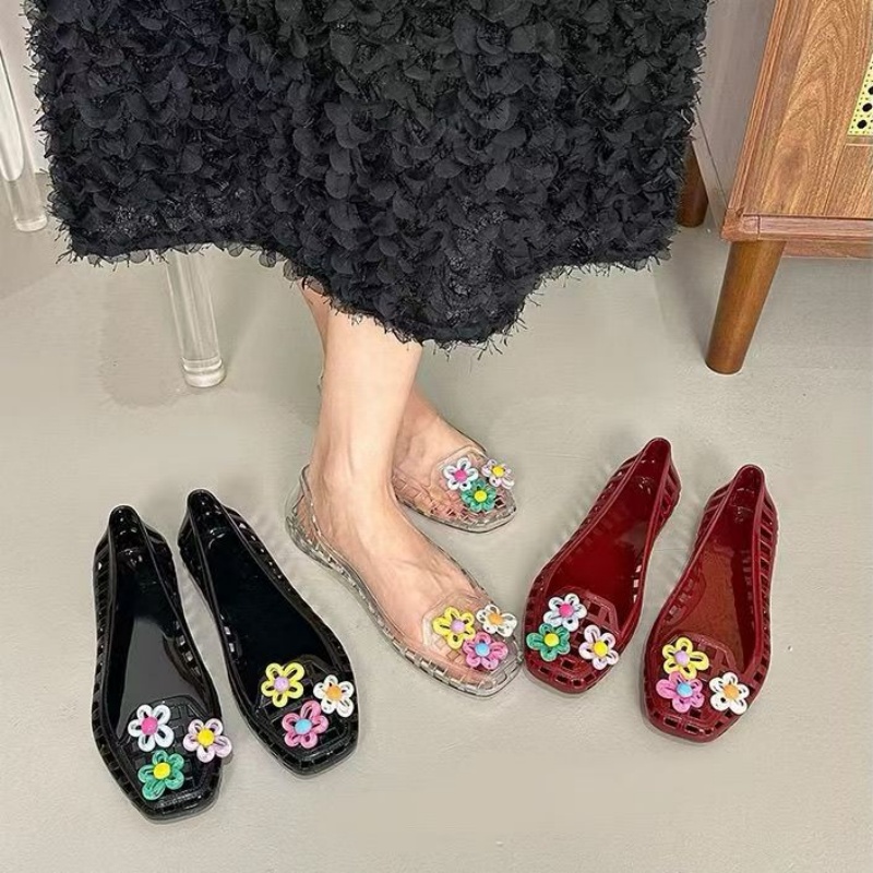 속이 빈 귀여운 도파민 슈즈 시크 핸드메이드 플라워 젤 - Women'S Shoes And Accessories 리뷰 및 가격