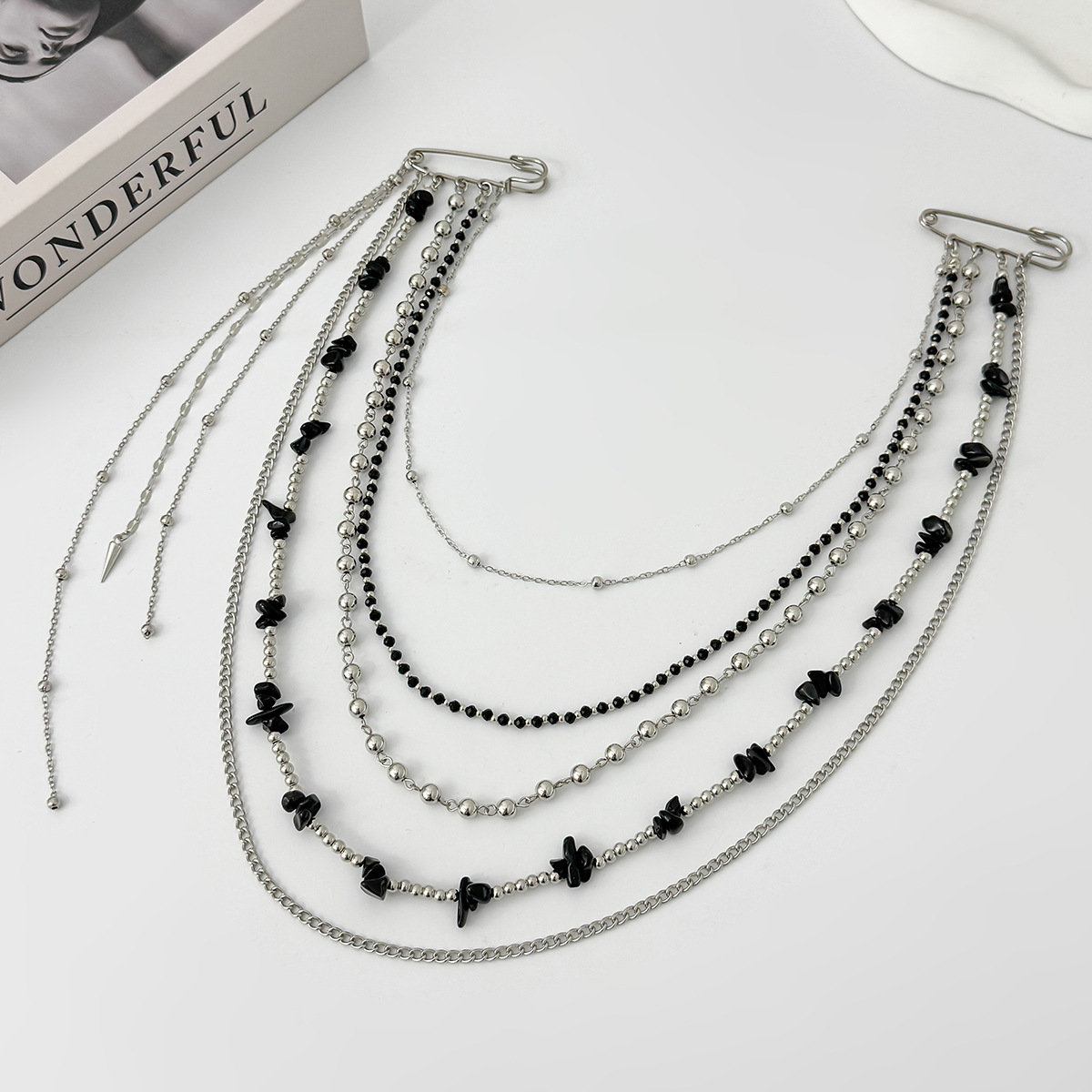 여성용 펑크 힙합 롱 크리스탈 브로치, 패션 멀티 레이 - Women Accessories Trendy 리뷰 및 가격