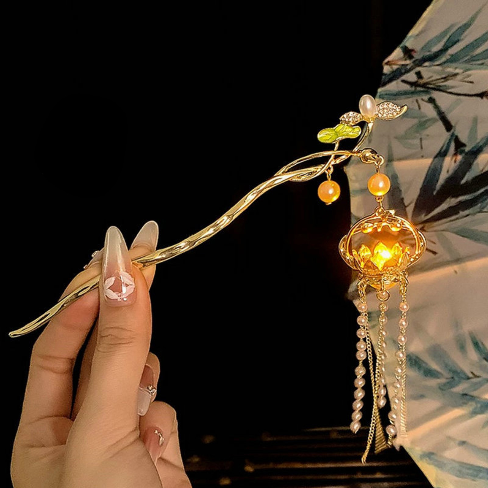 빛나는 꽃 머리핀 절묘한 연꽃 꽃무늬 태슬 헤어 스틱  - Women'S Accessories H&M 리뷰 및 가격