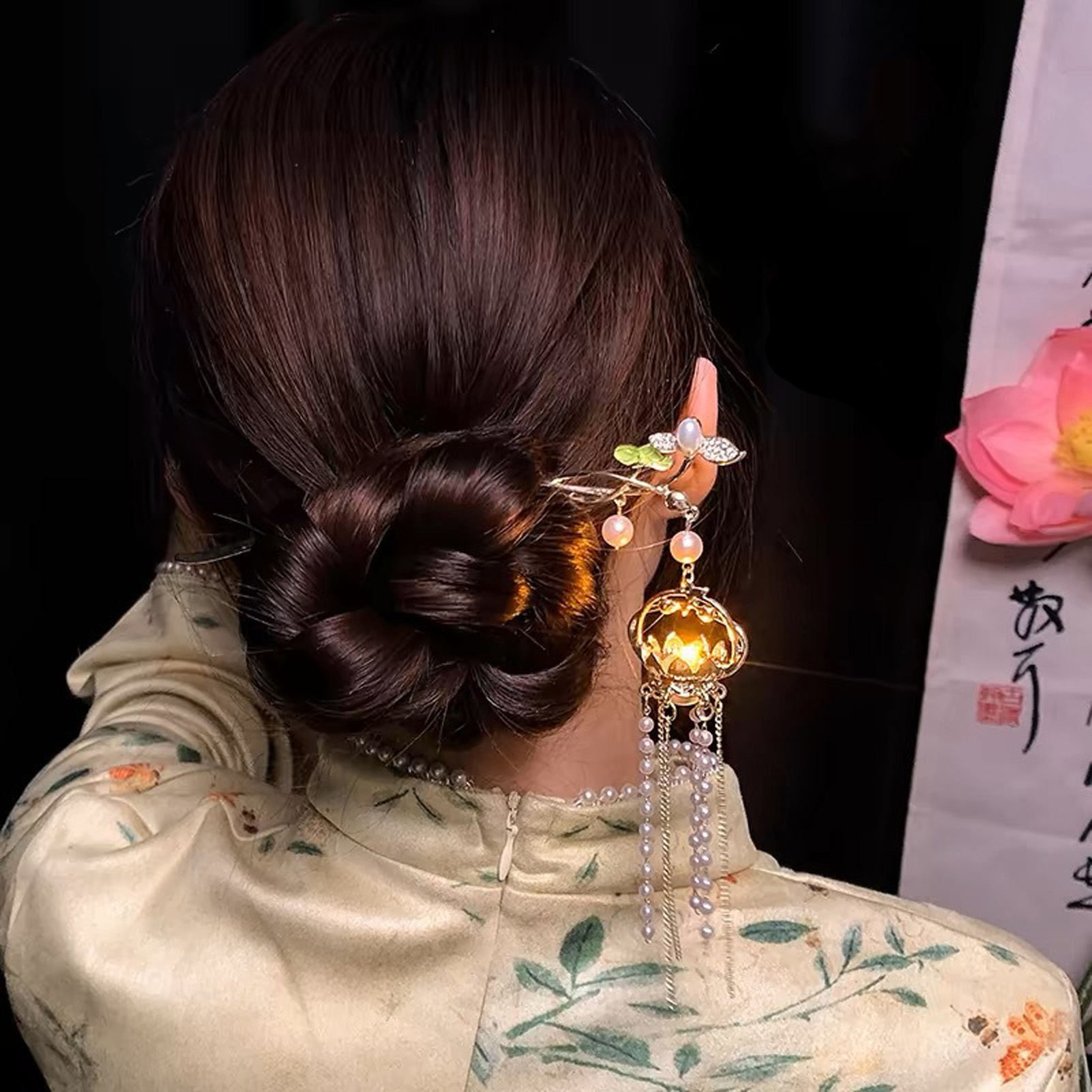 빛나는 꽃 머리핀 절묘한 연꽃 꽃무늬 태슬 헤어 스틱  - Women'S Accessories H&M 리뷰 및 가격