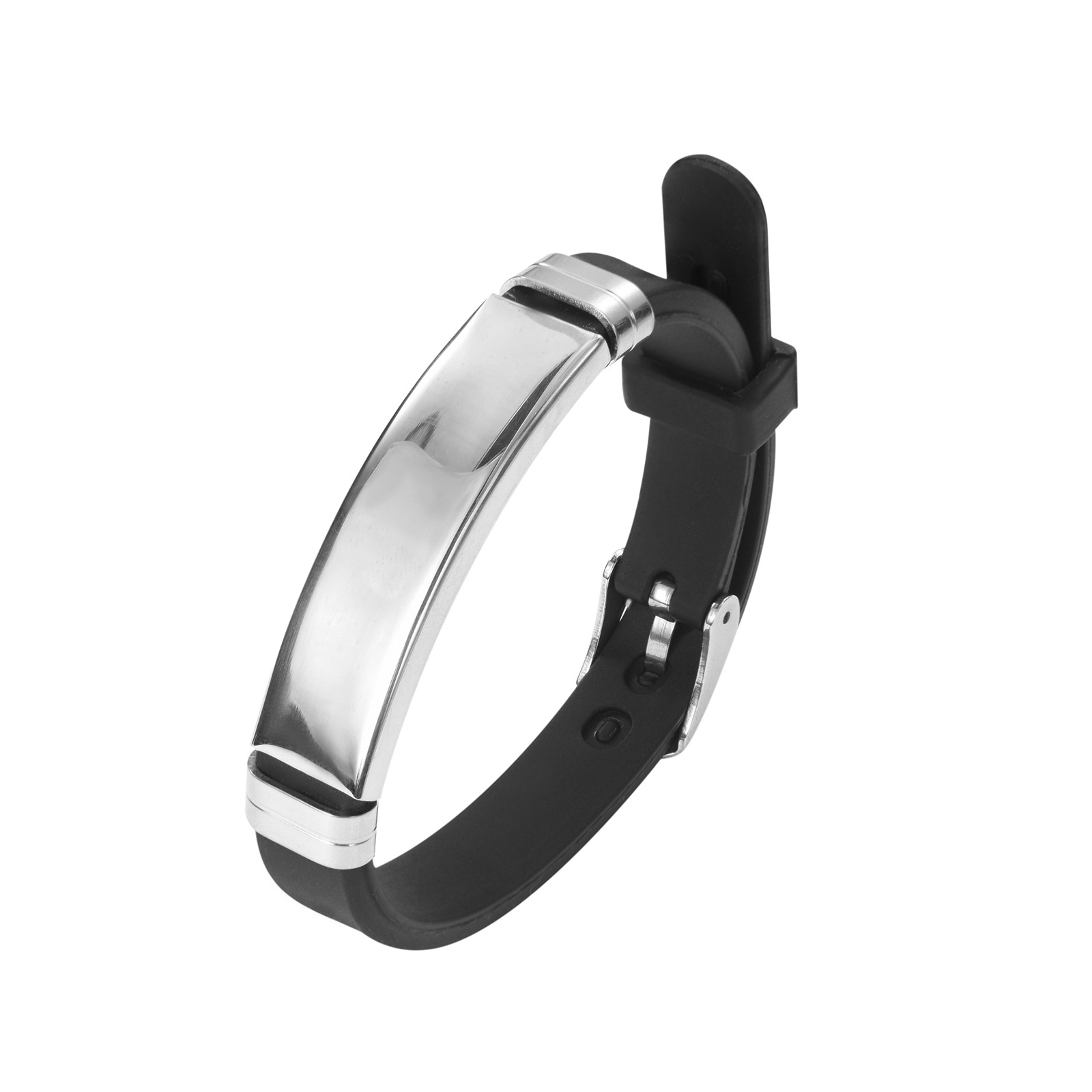 패션 펑크 커스텀 로고 이름 실리콘 팔찌 블랙 각인 텍 - Women Accessories Brand Name 리뷰 및 가격
