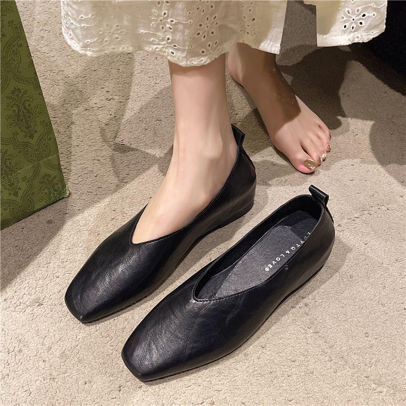 패션 신발 여성용 로퍼 정품 가죽 고급 실버 힐 스퀘어 - Women'S Shoes And Accessories 리뷰 및 가격