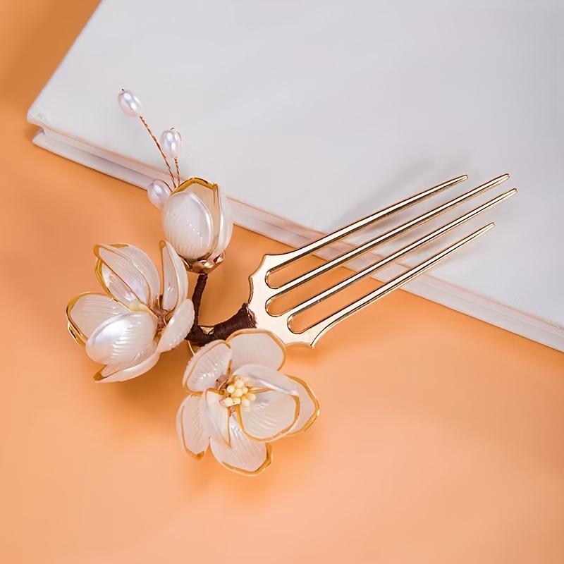 중국 스타일 쉘 목련꽃 헤어 빗 진주 태슬 장식 빈티지 - Women'S Accessories H&M 리뷰 및 가격